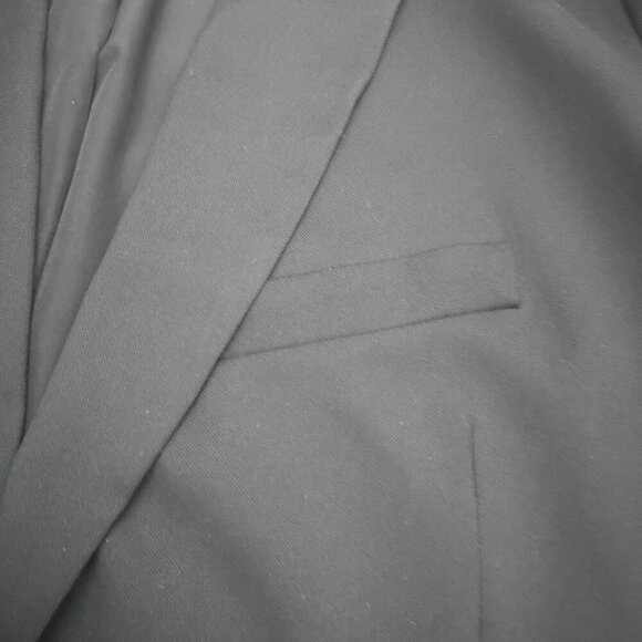 H&M Men's Size XL Black Fully Lined Straight Fit 2 Button Closure Blazer - Picture 6 of 13
